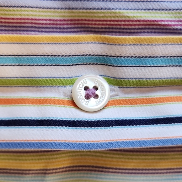 Bugatchi Uomo colourful striped shirt, size medium - Picture 6 of 9